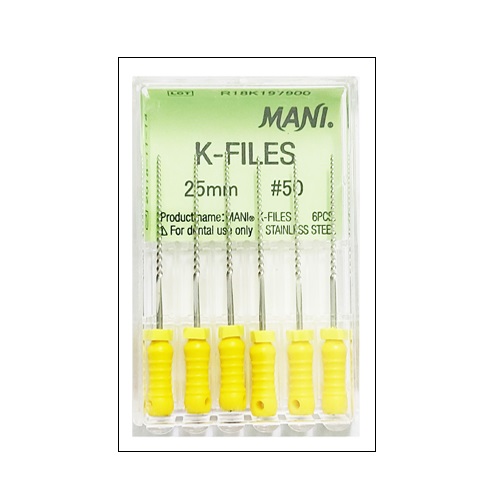 Mani K Files 25mm #50 Dental